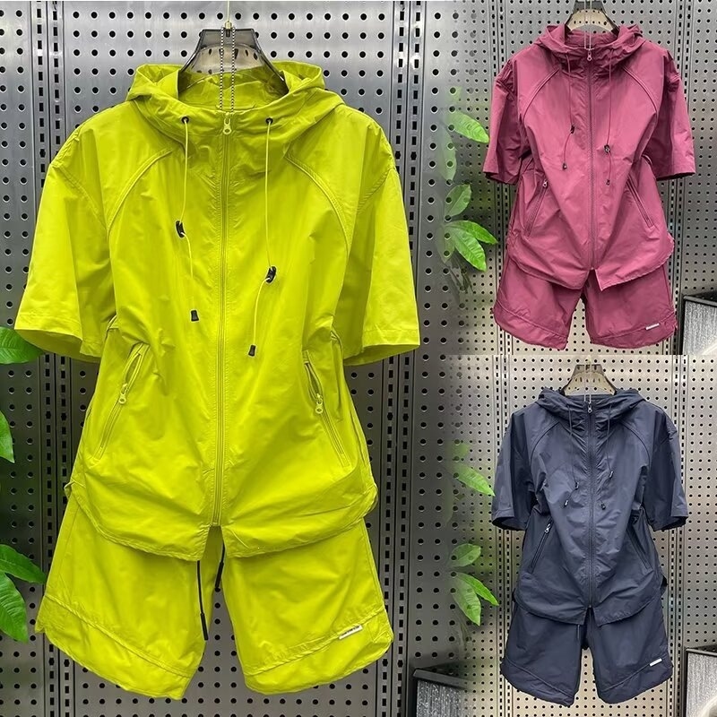 Outdoor Sports Outfit - Erkek Yazlık İnce Açık Hava Kapüşonlu