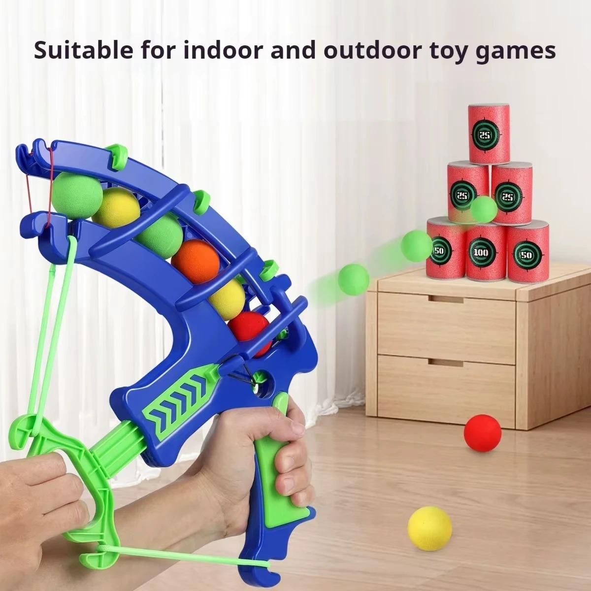 Outdoor Sport Games For Kids - Atma Spor Sapanı Hedefli Baloncuk Tabancası