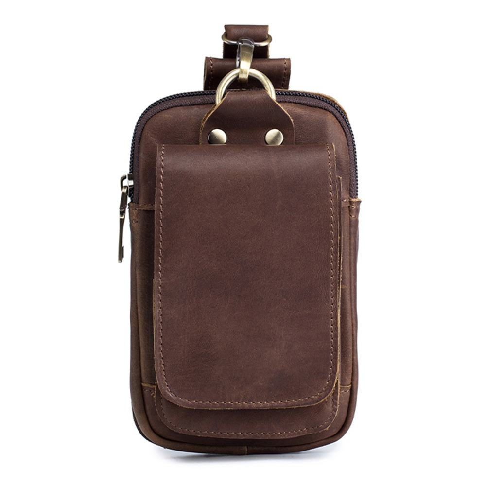 Outdoor Sport Bag - Vintage İnek Derisi Bel Çantası Taşınabilir