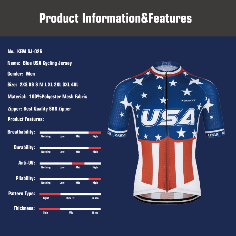 KEMALOCE Bisiklet Forması ABD  - Outdoor Sport Usa incelemesi ve fiyatı